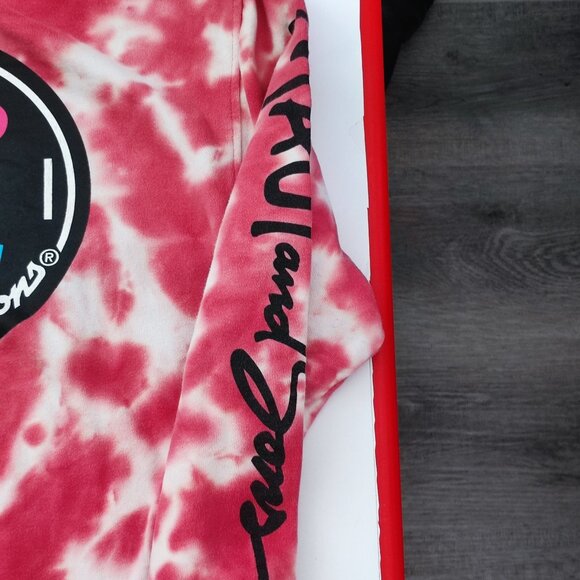 Maui and Sons pull over hoodie men's size L tie-dye white & salmon pink kangaroo - Picture 11 of 13